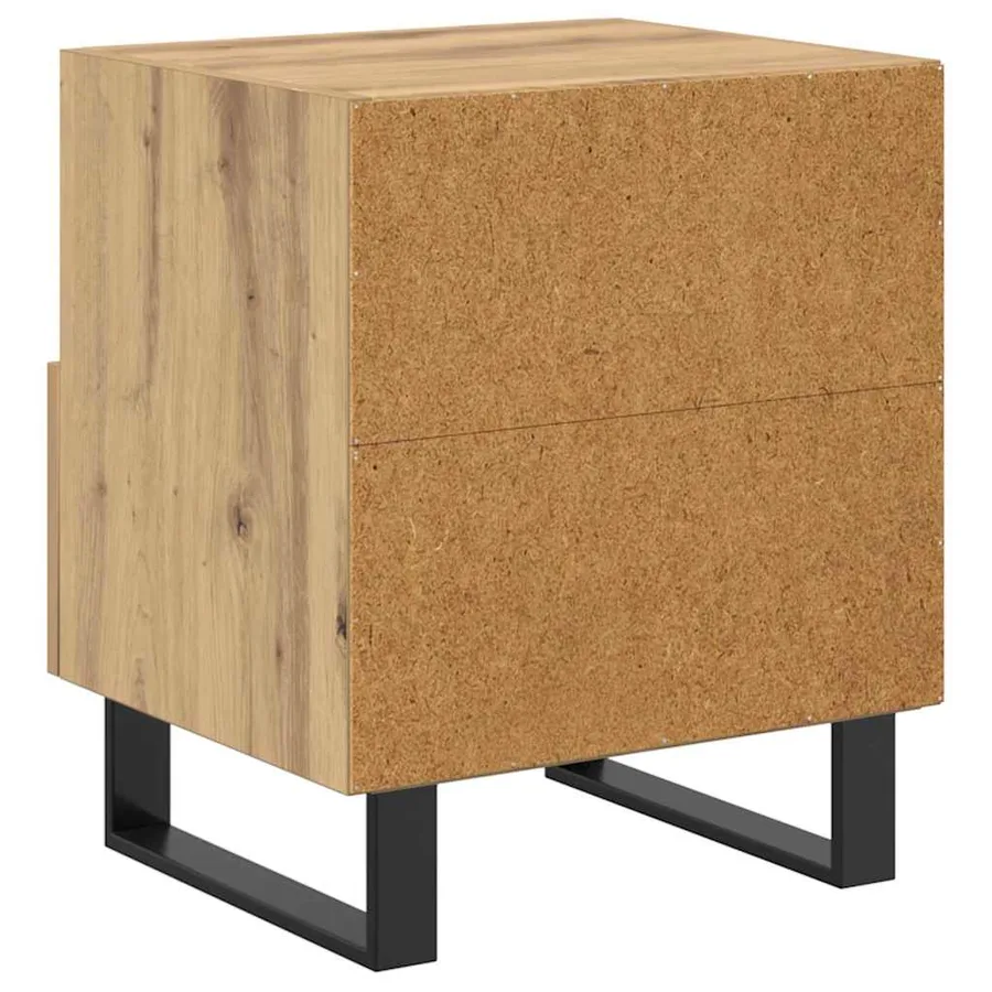 Cabinet de chevet 2 pc Chêne artisanal 40 x 35 x 47,5 cm - 9
