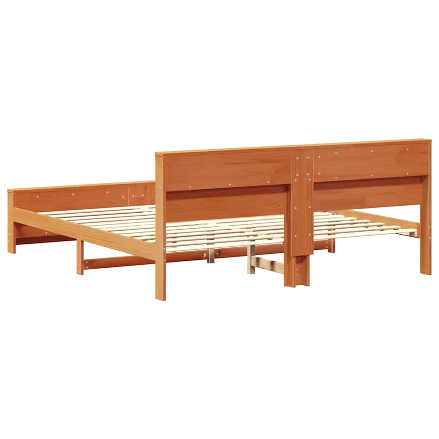 Cadre de lit Brun cire 180 x 200 cm Bois d'ingénierie - 7