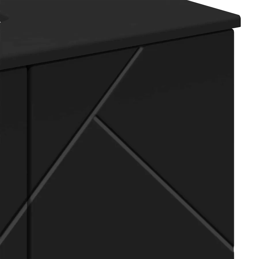 Cabinet de salle de bain avec stockage Noir 61 x 35 x 64 cm - 11