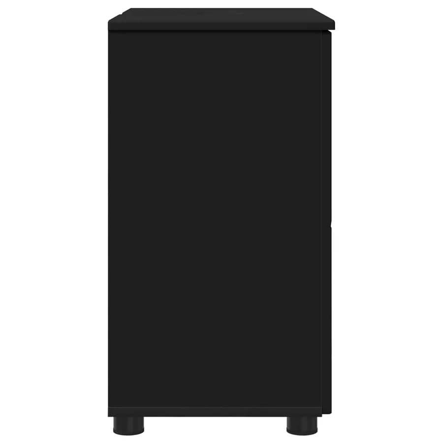 Cabinet de salle de bain avec stockage Noir 61 x 35 x 64 cm - 7