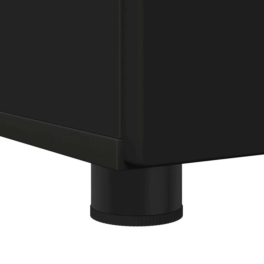 Cabinet de salle de bain avec stockage Noir 61 x 35 x 64 cm - 9