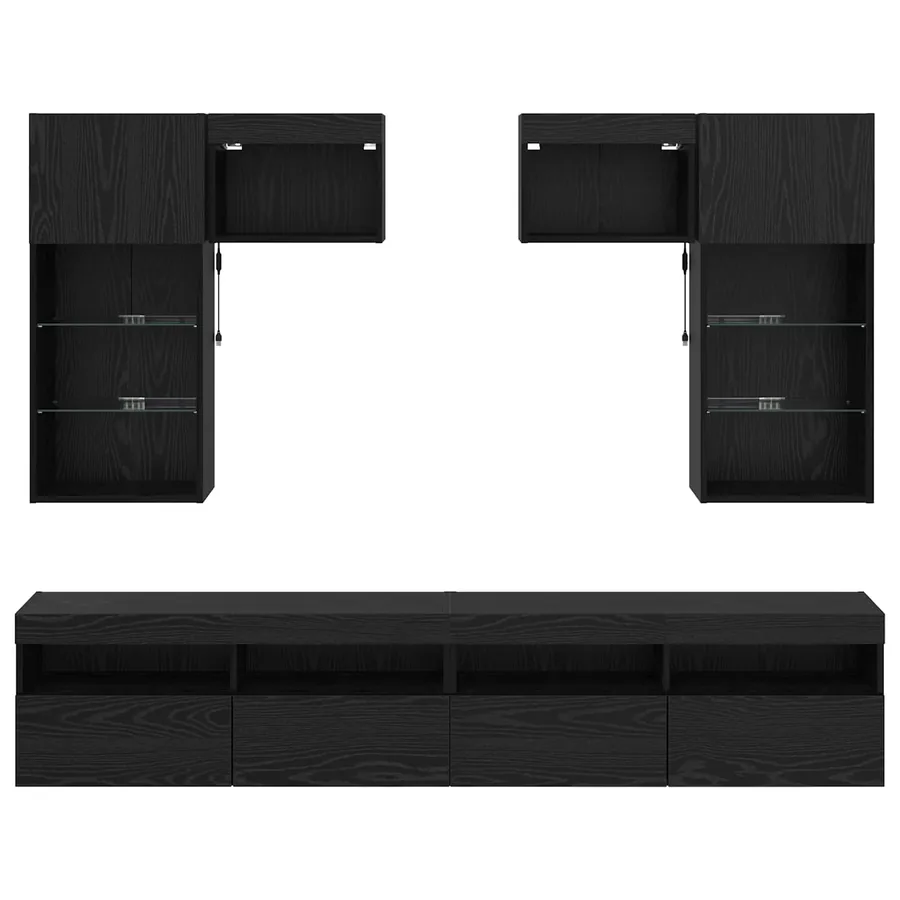 Meubles TV muraux 6 pcs Chêne artisanal Bois d'ingénierie - 8