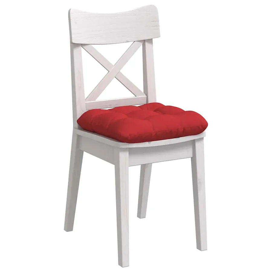 Coussins de siège 4 pcs Rouge 40 x 40 x 12 cm tissu - 3