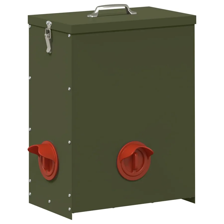 Mangeoire pour poules Vert olive 32,5 x 20,5 x 43 cm - 2