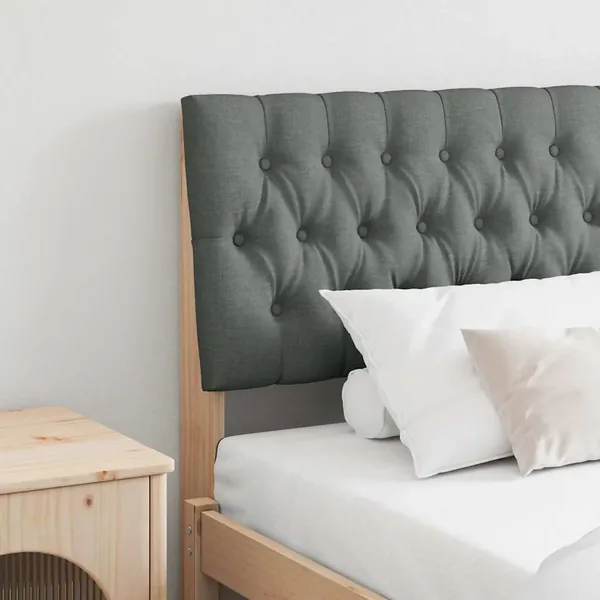 Tête de lit capitonnée Gris foncé 180 cm Pin massif