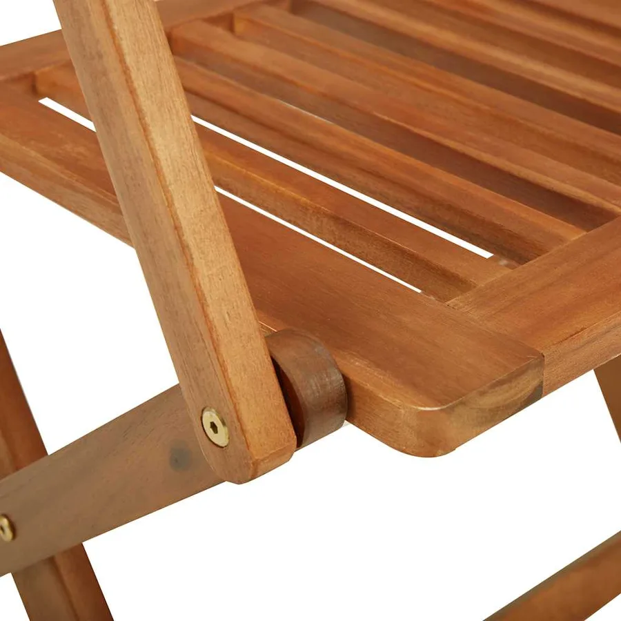 Ensemble à manger de jardin pliable 5 pcs Bois d'acacia solide - 11