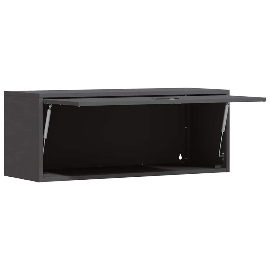 Armoire murale pour garage Noir 90 x 33 x 35 cm - 5