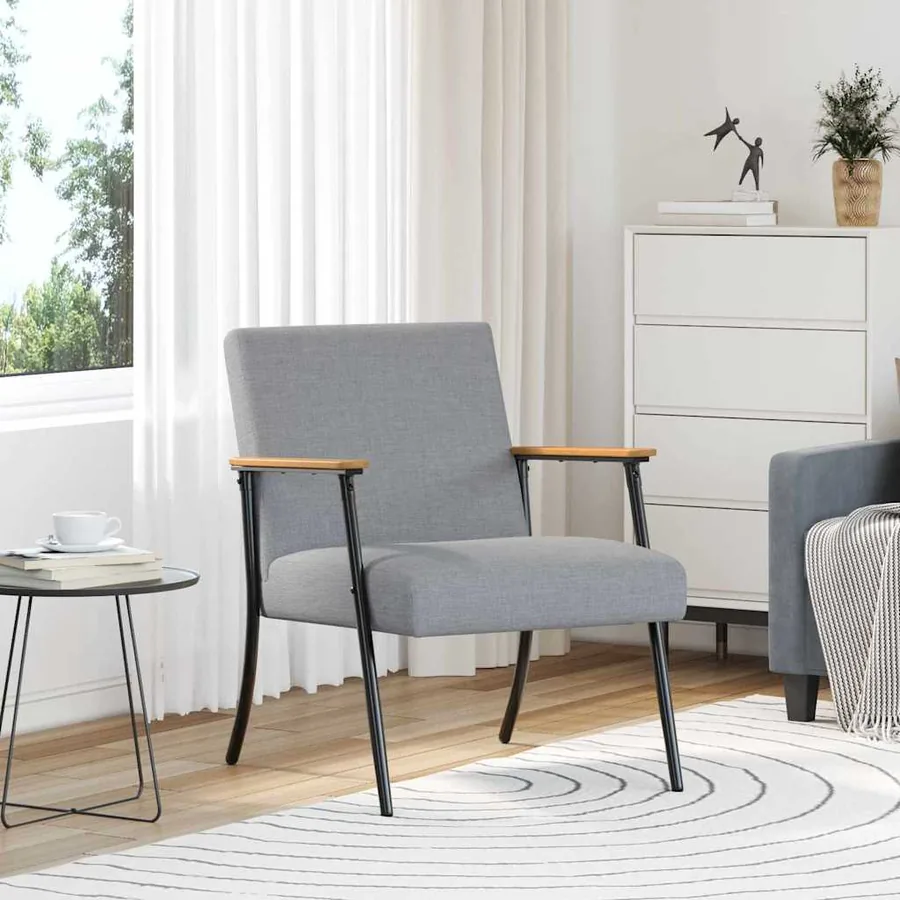 fauteuil Gris clair tissu