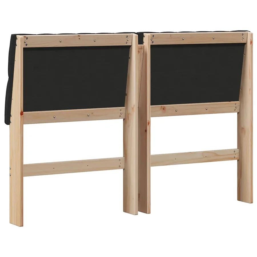 Tête de lit capitonnée Noir 160 cm Pin massif - 6