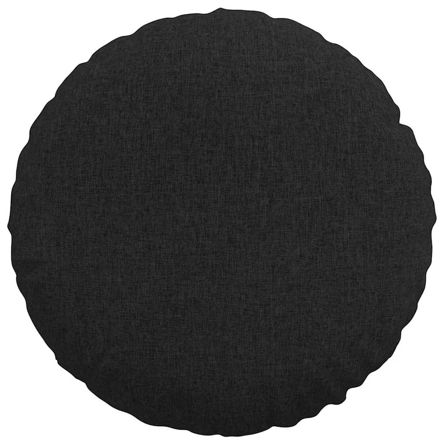 Coussins de siège 2 pcs Noir Ø50 x 19 cm tissu - 6