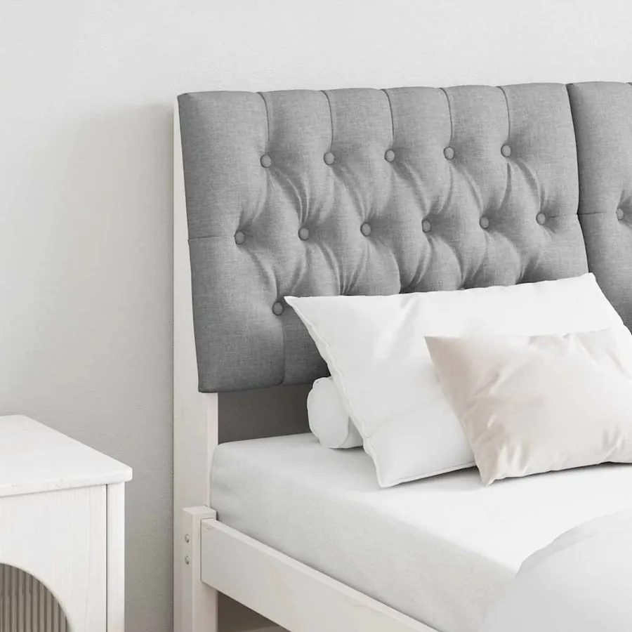 Tête de lit capitonnée Gris clair 150 cm Pin massif