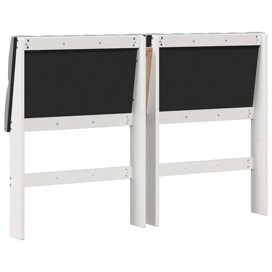 Tête de lit capitonnée Gris clair 150 cm Pin massif - 6