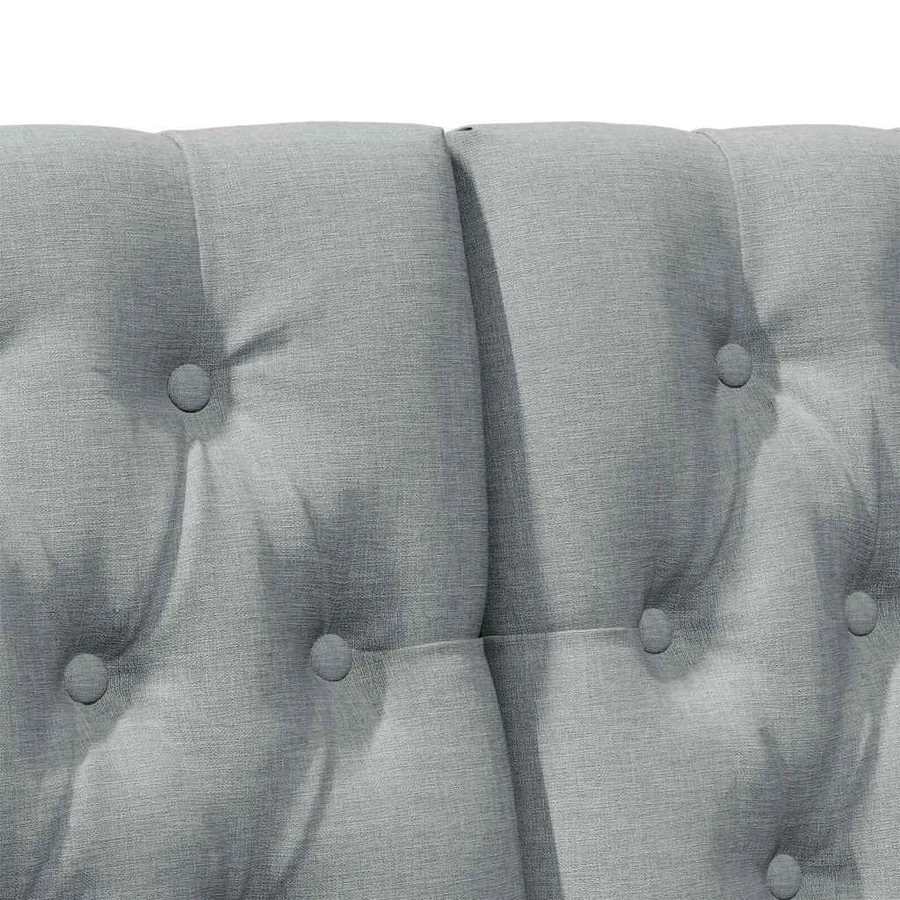 Tête de lit capitonnée Gris clair 150 cm Pin massif - 7