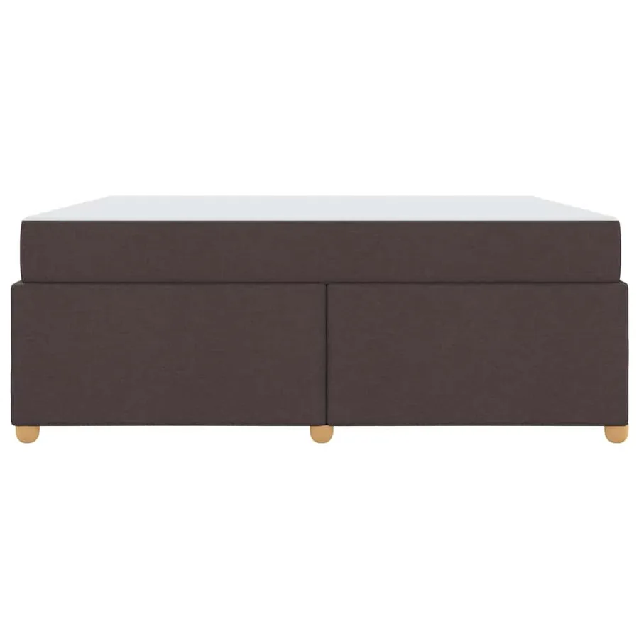 Cadre de lit avec matelas Marron foncé 180 x 200 cm tissu - 5
