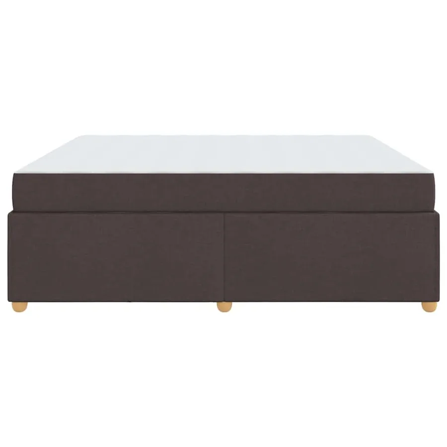 Cadre de lit avec matelas Marron foncé 180 x 200 cm tissu - 6