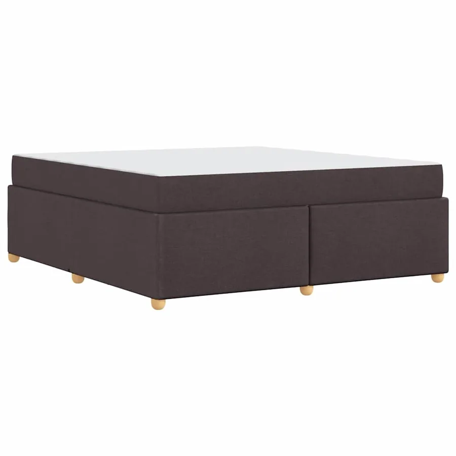 Cadre de lit avec matelas Marron foncé 180 x 200 cm tissu - 7