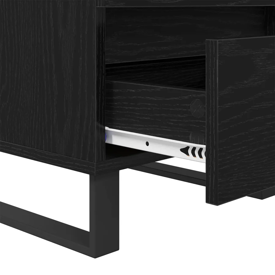Cabinet de chevet avec tiroir 2 pcs Chêne noir 40 x 35 x 50 cm - 10