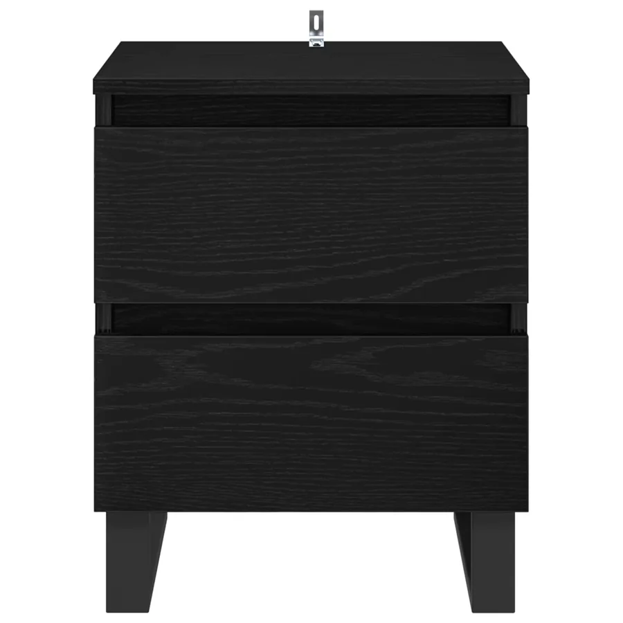 Cabinet de chevet avec tiroir 2 pcs Chêne noir 40 x 35 x 50 cm - 7