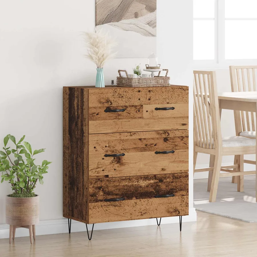 Buffet Bois Ancien 69,5 x 34 x 90 cm Bois d'ingénierie et fer