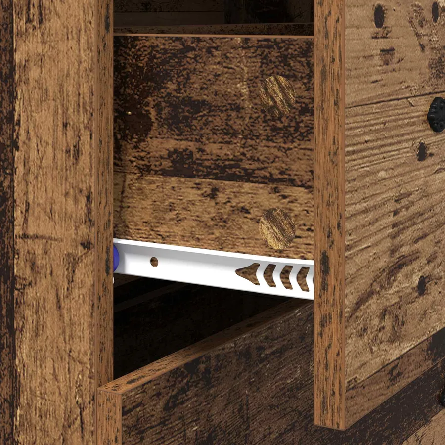 Buffet Bois Ancien 69,5 x 34 x 90 cm Bois d'ingénierie et fer - 11