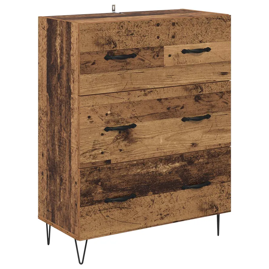 Buffet Bois Ancien 69,5 x 34 x 90 cm Bois d'ingénierie et fer - 2