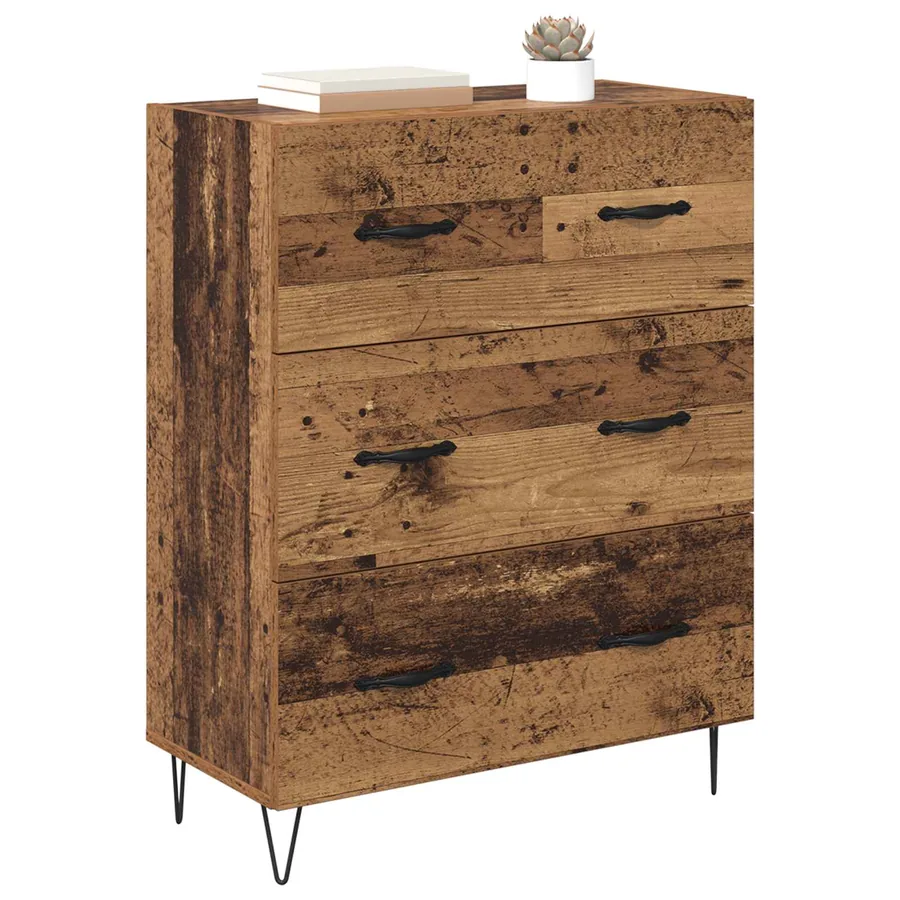 Buffet Bois Ancien 69,5 x 34 x 90 cm Bois d'ingénierie et fer - 3