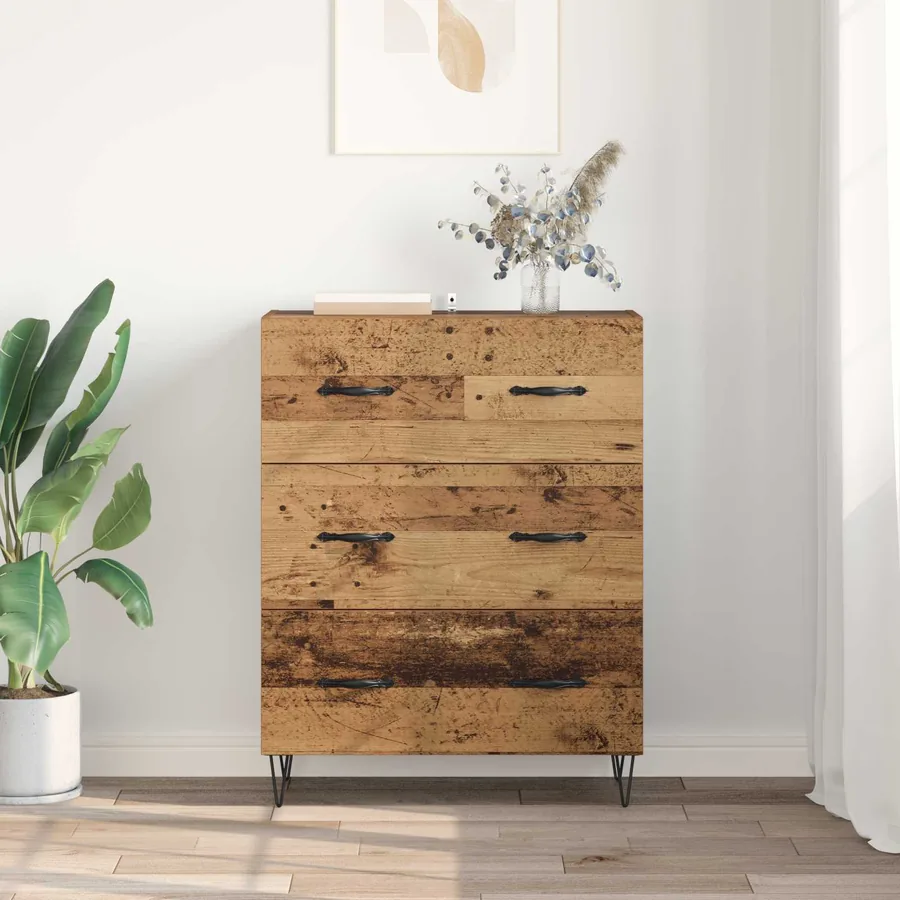 Buffet Bois Ancien 69,5 x 34 x 90 cm Bois d'ingénierie et fer - 4