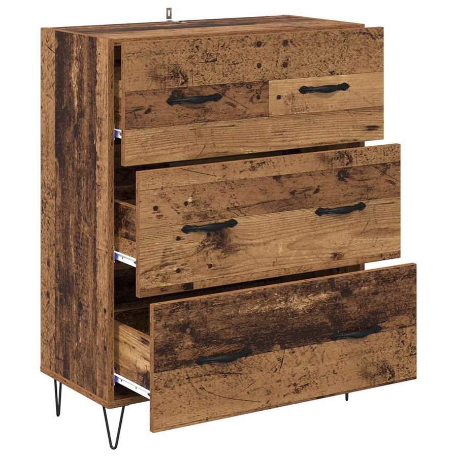 Buffet Bois Ancien 69,5 x 34 x 90 cm Bois d'ingénierie et fer - 5