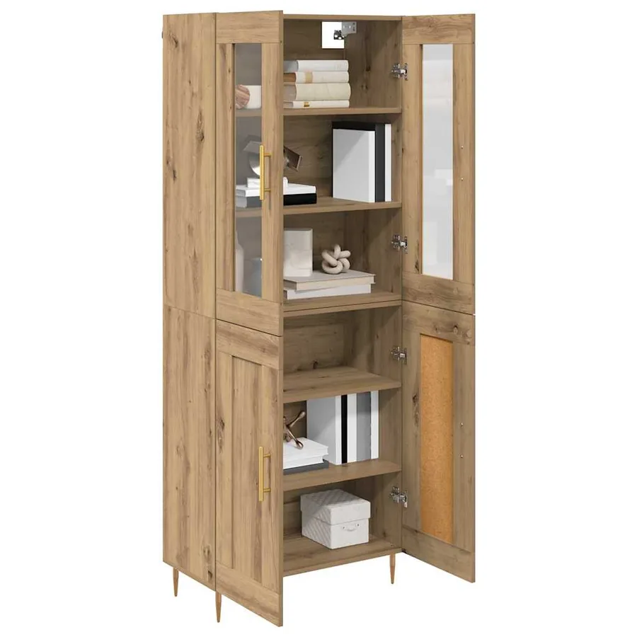 Haut Armoire 2 pcs Chêne artisanal 69,5 x 34 x 180 cm - 3