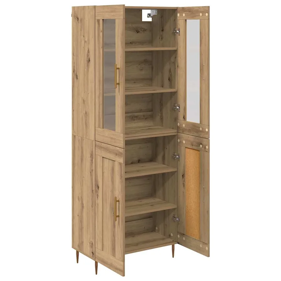 Haut Armoire 2 pcs Chêne artisanal 69,5 x 34 x 180 cm - 5