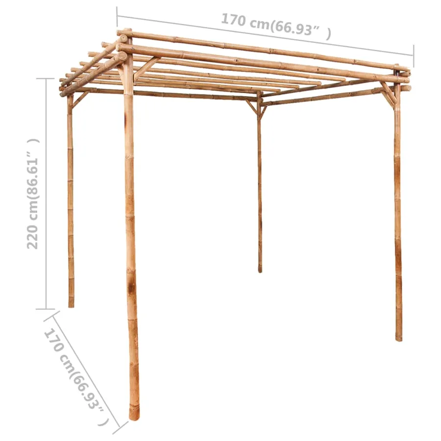 Pergola Bambou 170x170x220 cm - 4