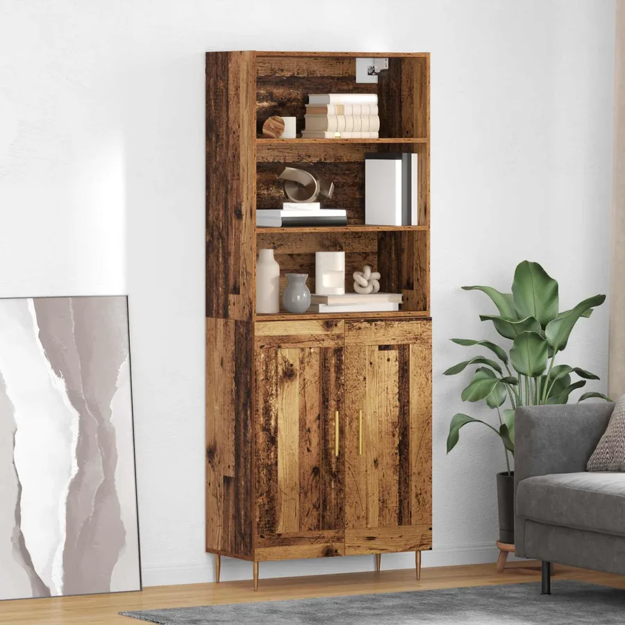 Haut Armoire Bois ancien 69,5 x 34 x 180 cm Bois d'ingénierie