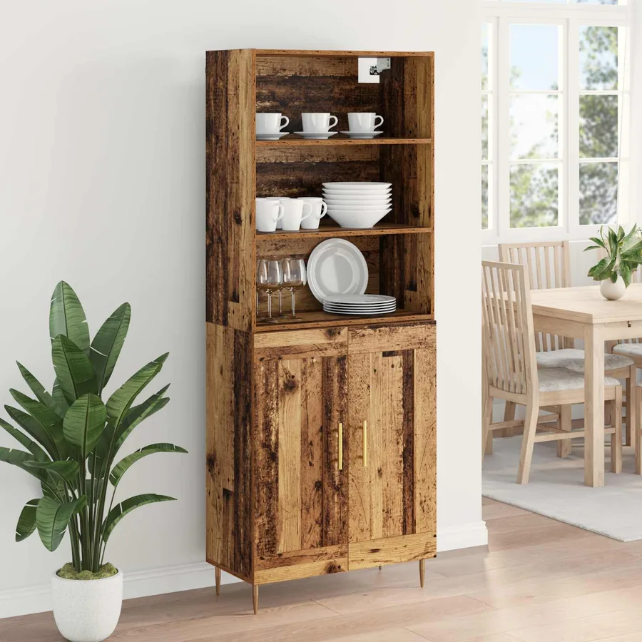 Haut Armoire Bois ancien 69,5 x 34 x 180 cm Bois d'ingénierie - 4