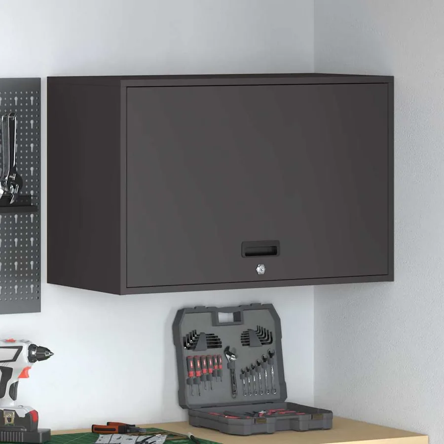 Armoire murale pour garage Noir 80 x 40 x 53 cm