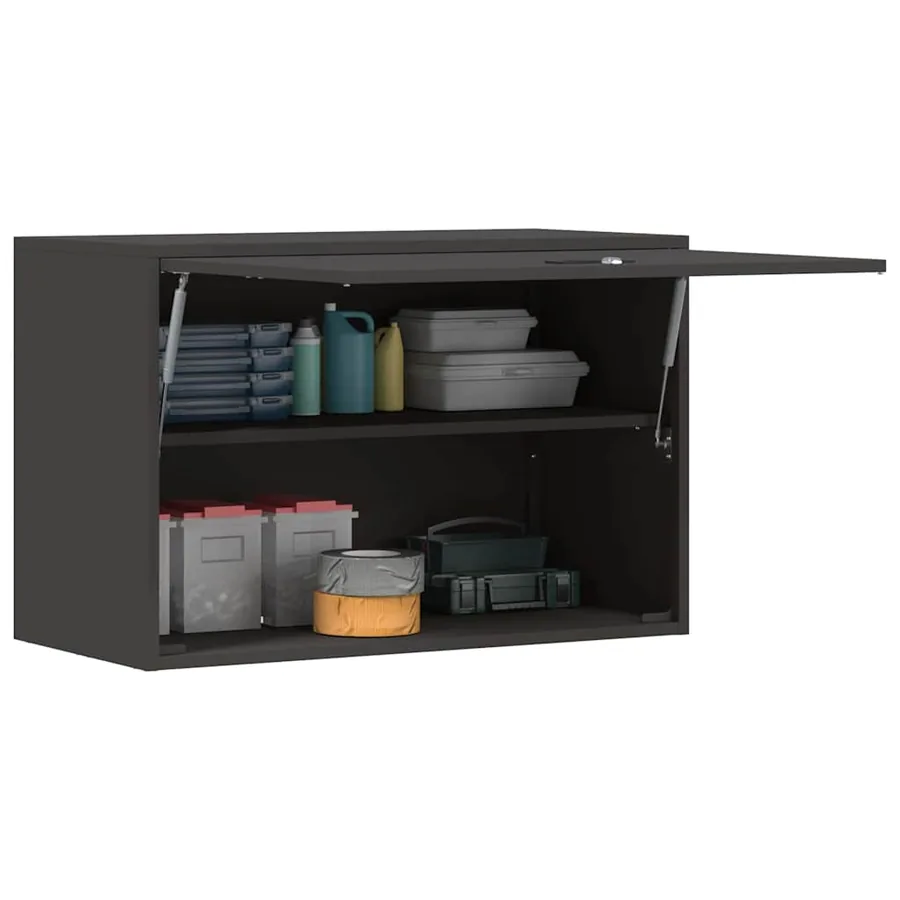 Armoire murale pour garage Noir 80 x 40 x 53 cm - 3