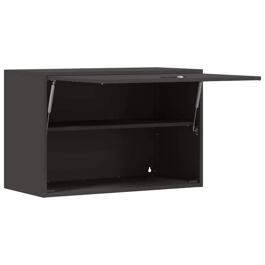 Armoire murale pour garage Noir 80 x 40 x 53 cm - 5