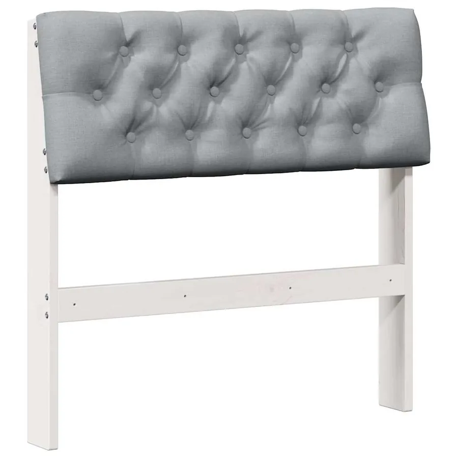 Tête de lit capitonnée Gris clair 75 cm Pin massif - 2