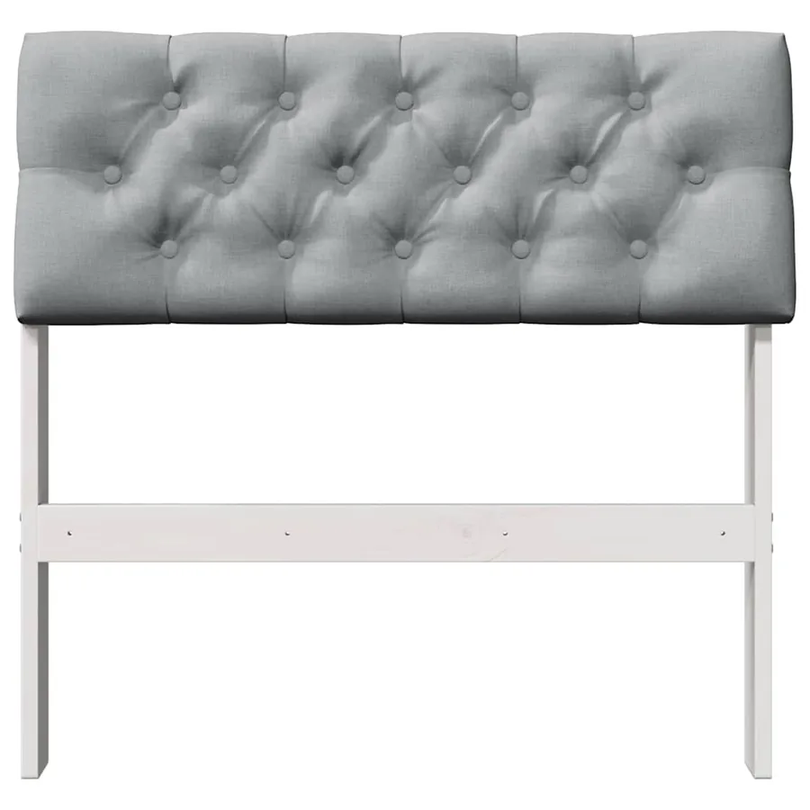 Tête de lit capitonnée Gris clair 75 cm Pin massif - 4