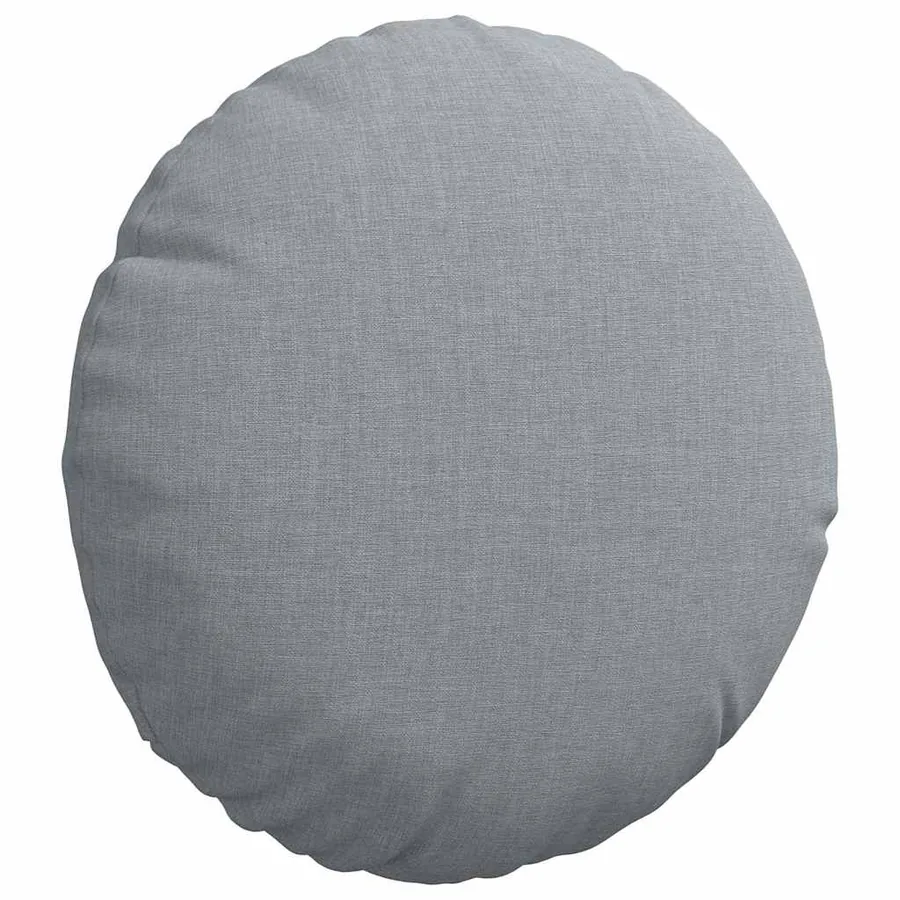 Coussins de siège 2 pcs Gris clair Ø30 x 13 cm tissu - 5