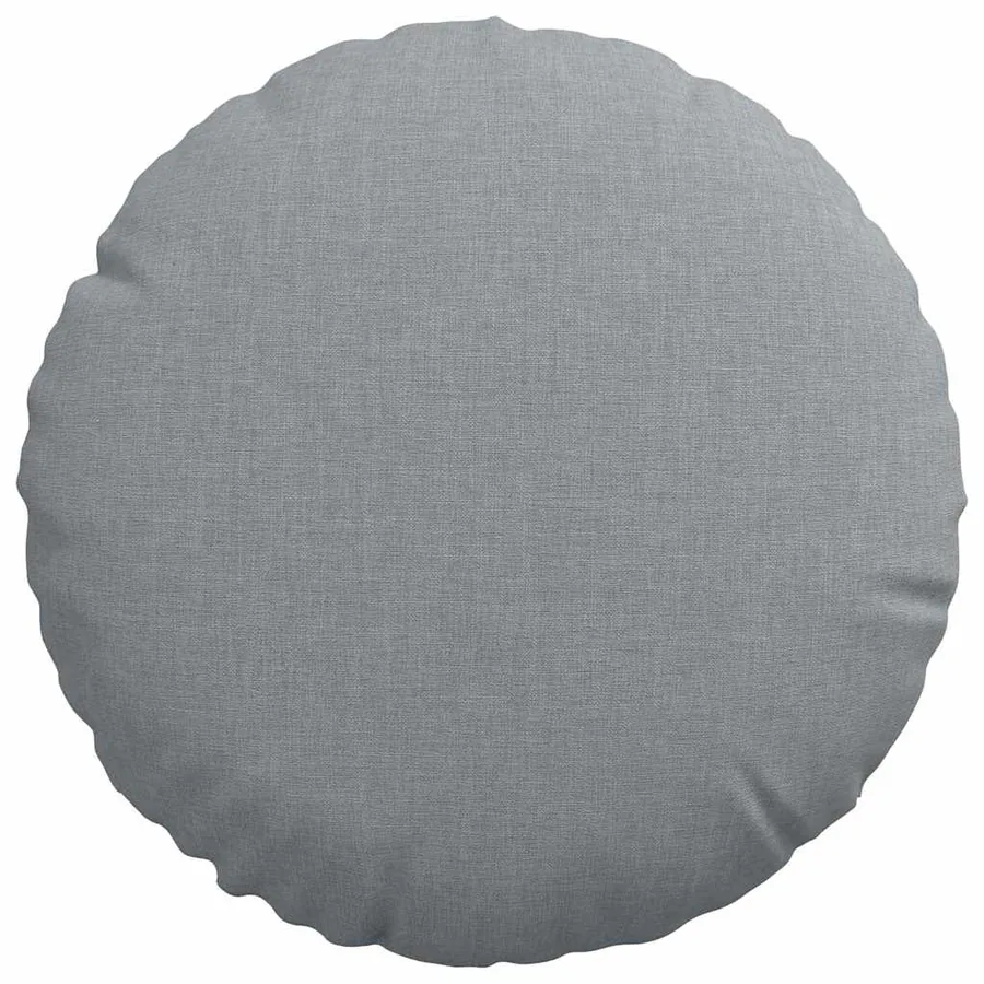 Coussins de siège 2 pcs Gris clair Ø30 x 13 cm tissu - 6