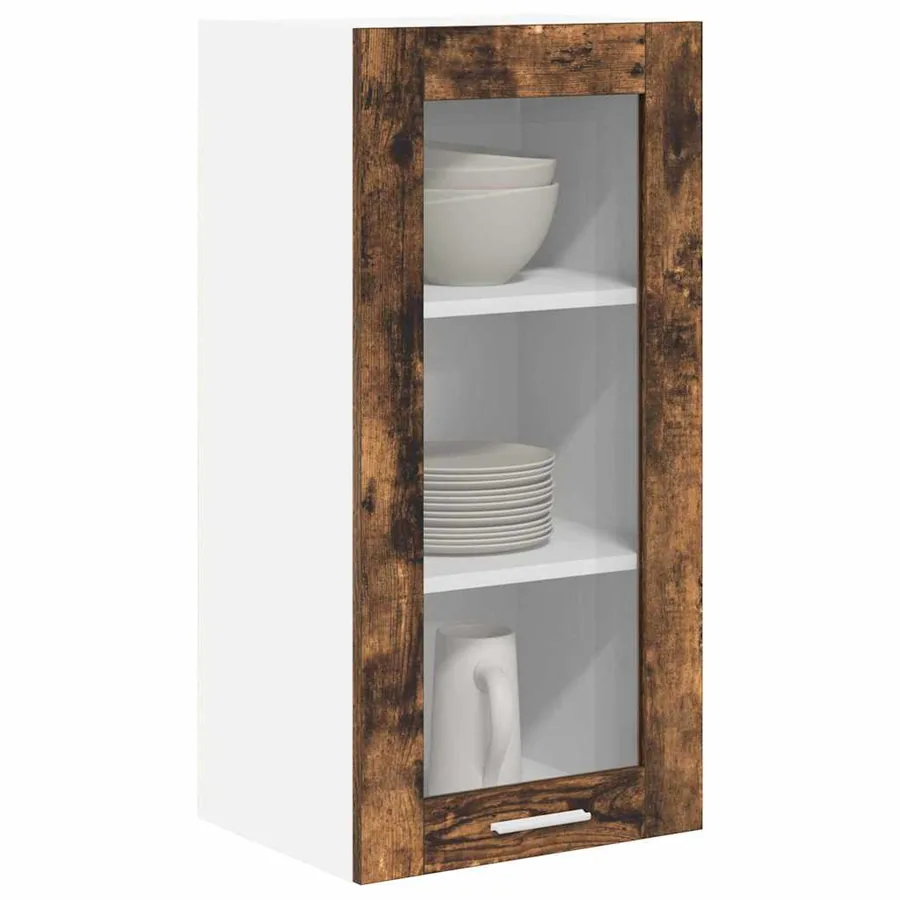 Armoire suspendue Chêne fumé 40 x 31 x 80 cm Bois d'ingénierie - 3