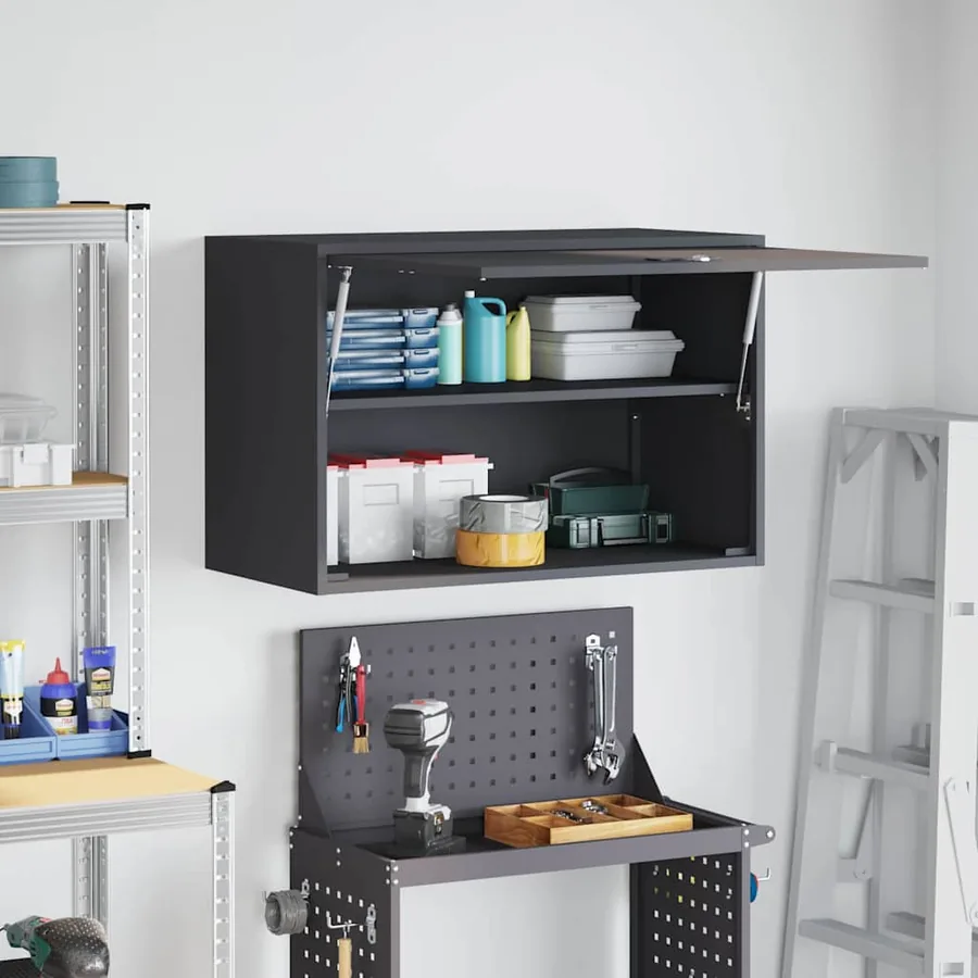 Armoire murale pour garage Anthracite 80 x 40 x 53 cm - 4