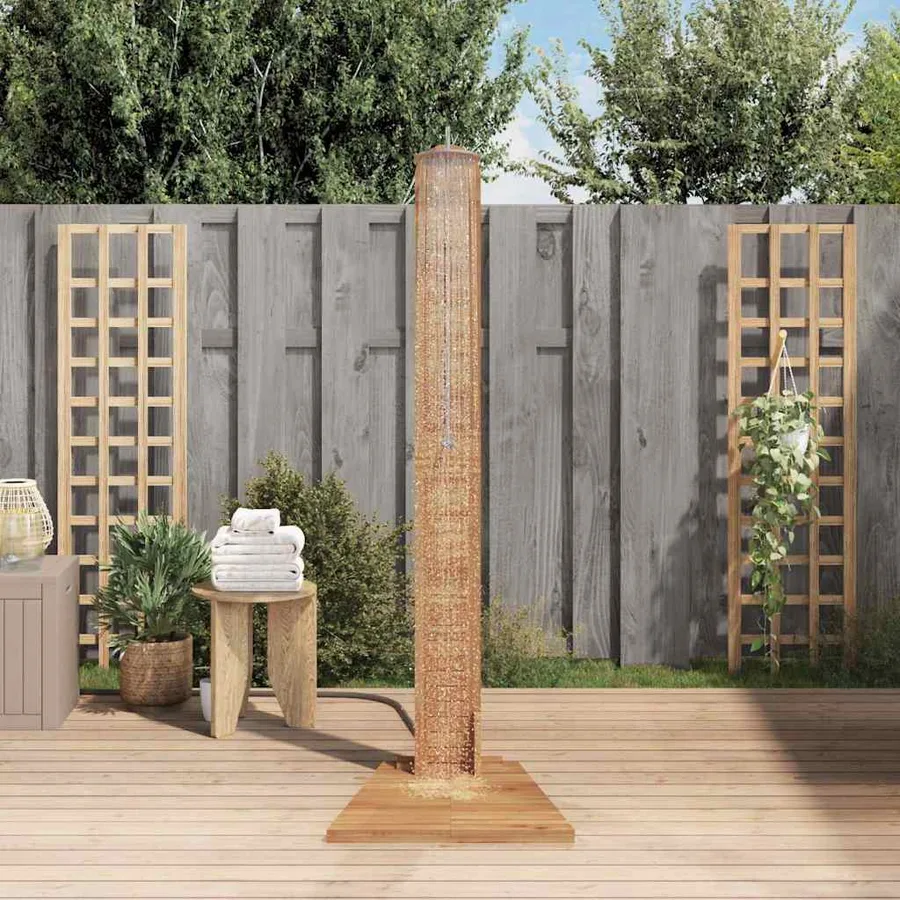 Garden Shower Solid Teak 70x75x204 cm - 3