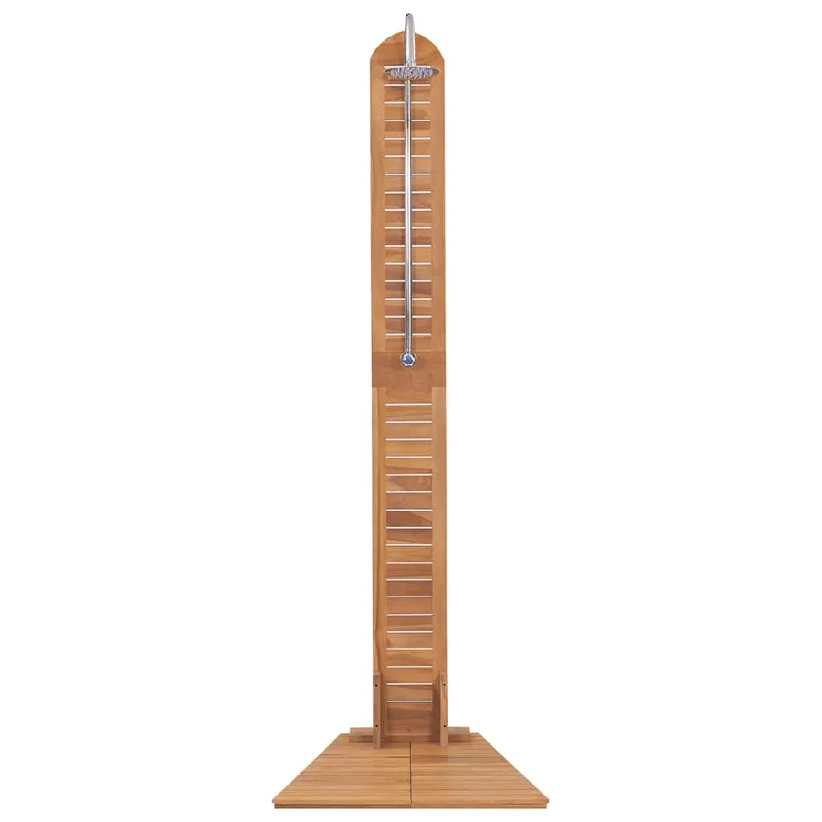 Douche de jardin teck massif 70x75x204 cm - 4