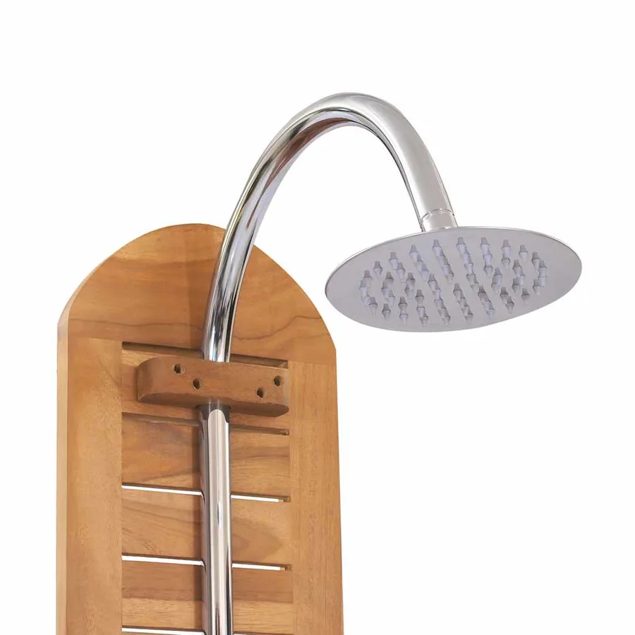 Garden Shower Solid Teak 70x75x204 cm - 6