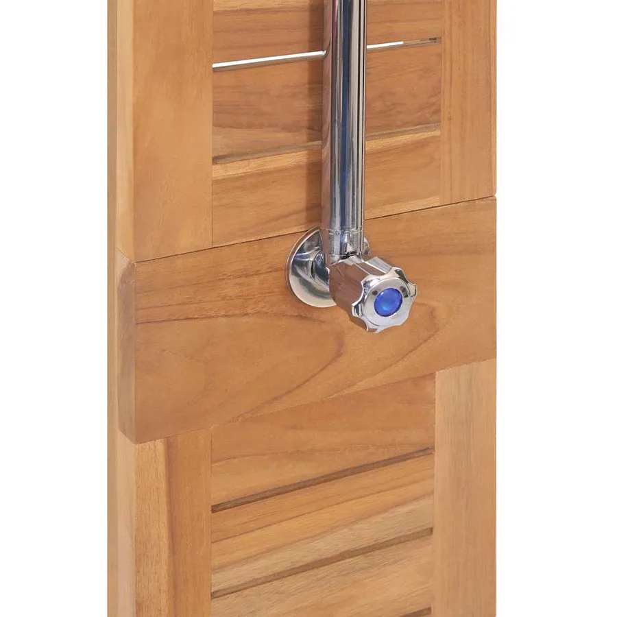 Garden Shower Solid Teak 70x75x204 cm - 7