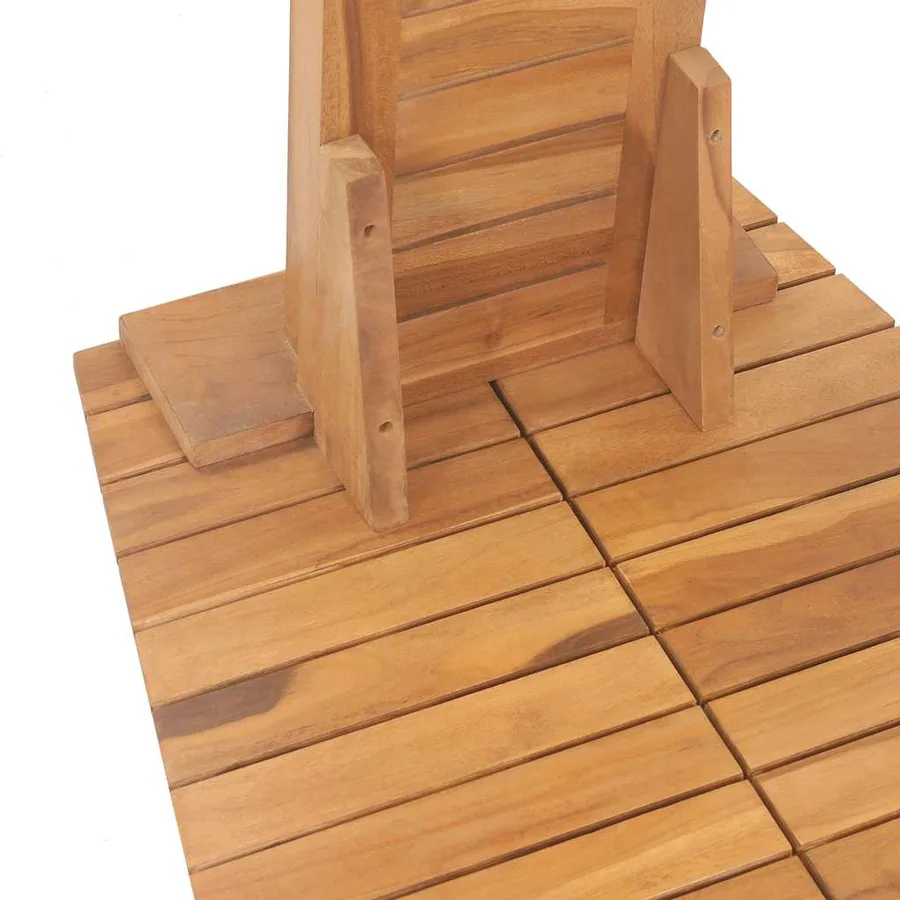 Garden Shower Solid Teak 70x75x204 cm - 8