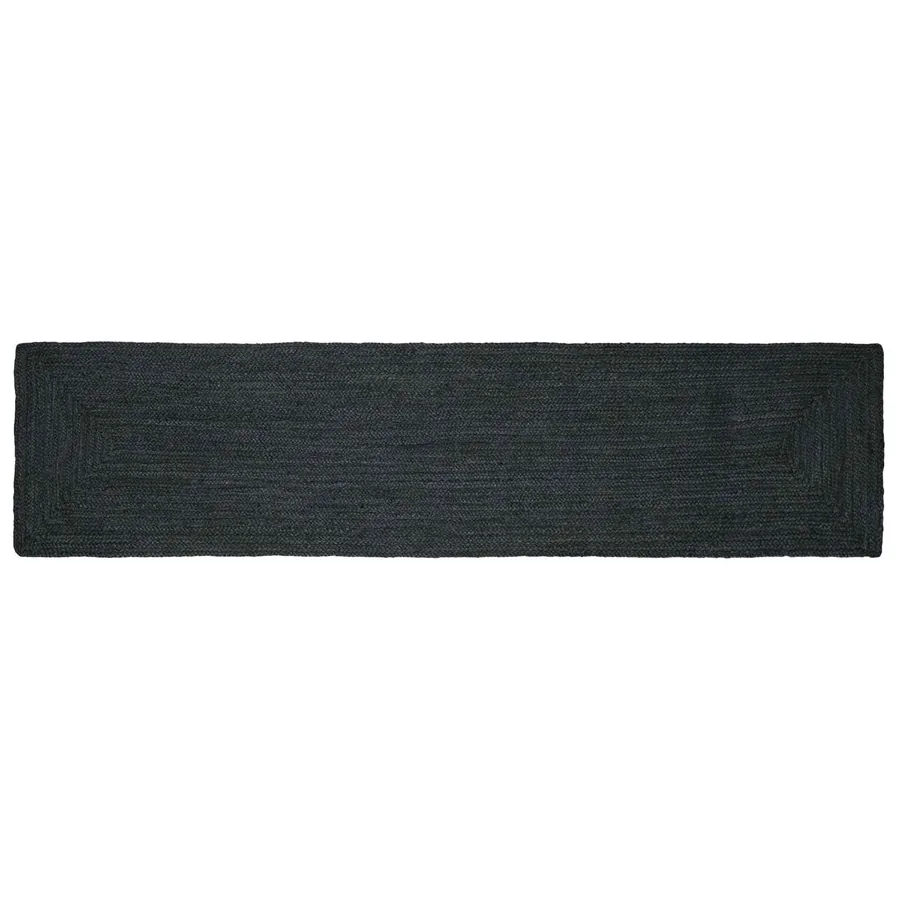 Tapis de surface Rectangulaire Gris foncé 60 x 200 cm Jute