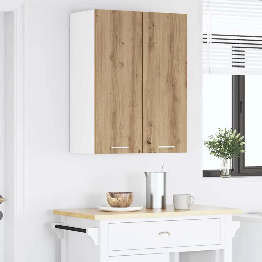Armoire suspendue 2 pcs Chêne Artisan et Blanc 30 x 31 x 80 cm - 4