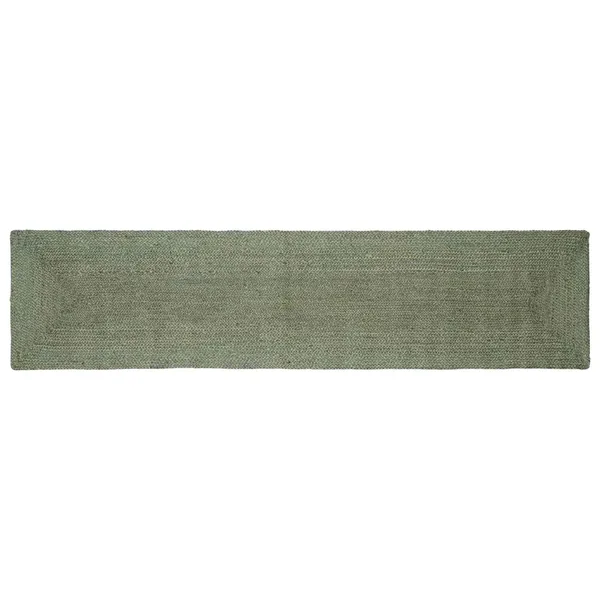 Tapis de surface Rectangulaire Vert olive 60 x 200 cm Jute